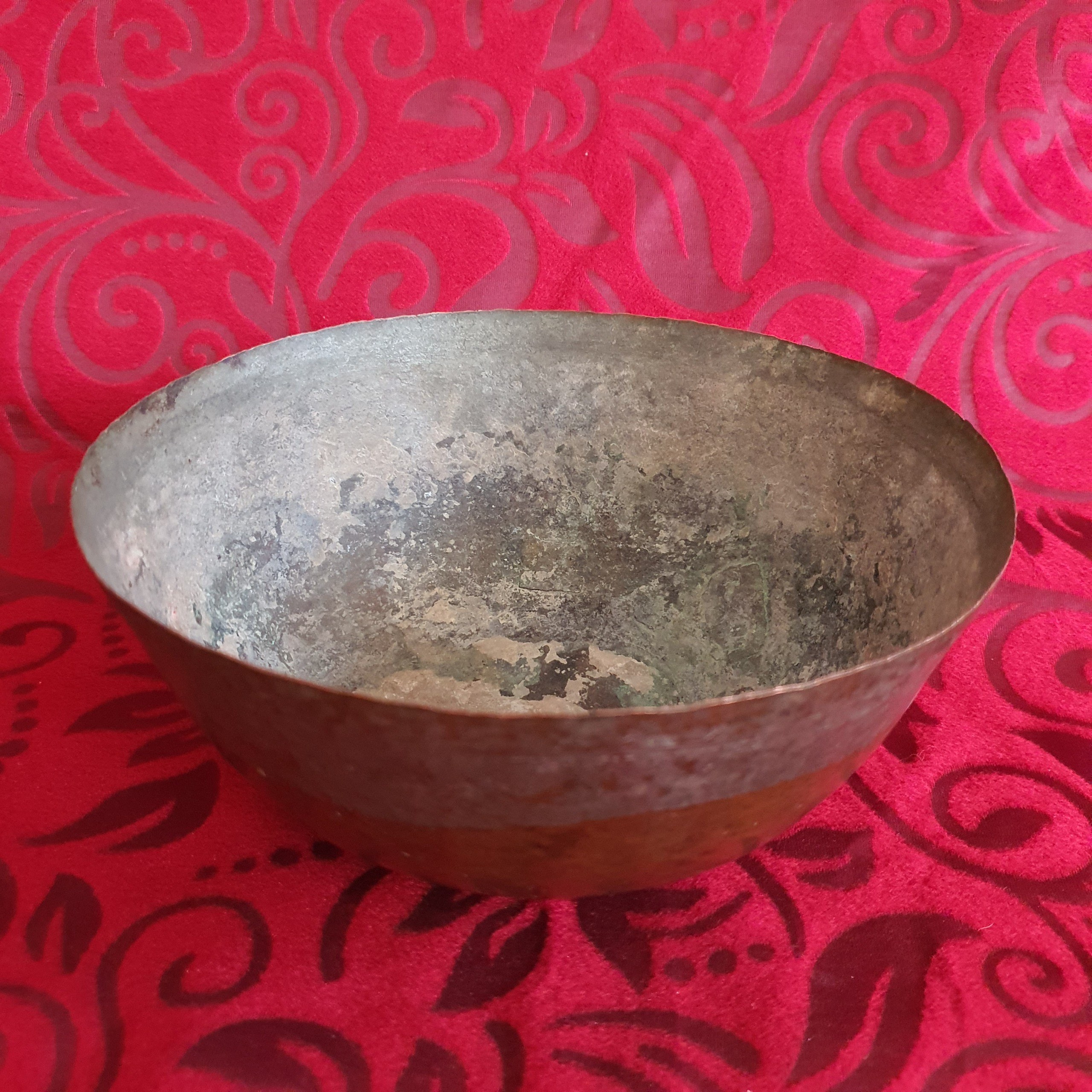 کاسه ساعت آب گیری کشاورزی مسی قاجاری