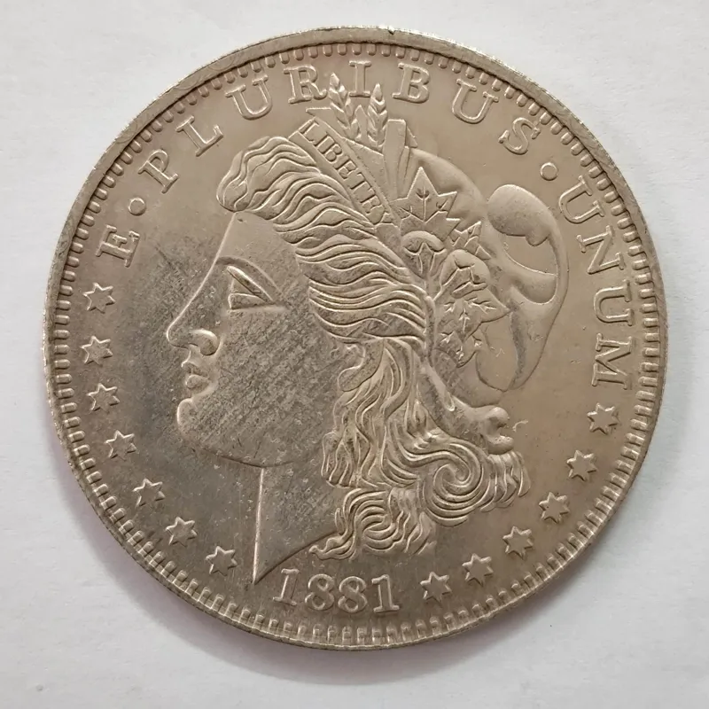 سکه بزرگ یادبودی روکش نقره دلار آمریکا 1881