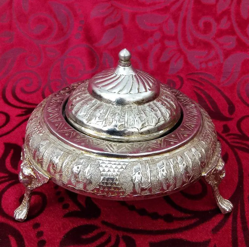 خاویار خوری برنجی قلم دستی پهلوی