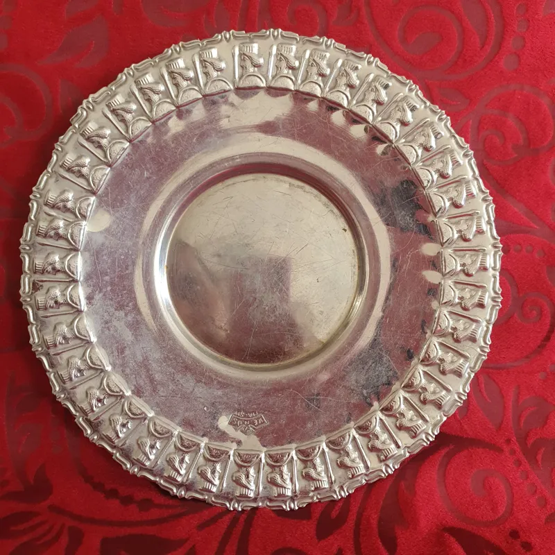 شیرنی خوری برنجی نقش دار پهلوی