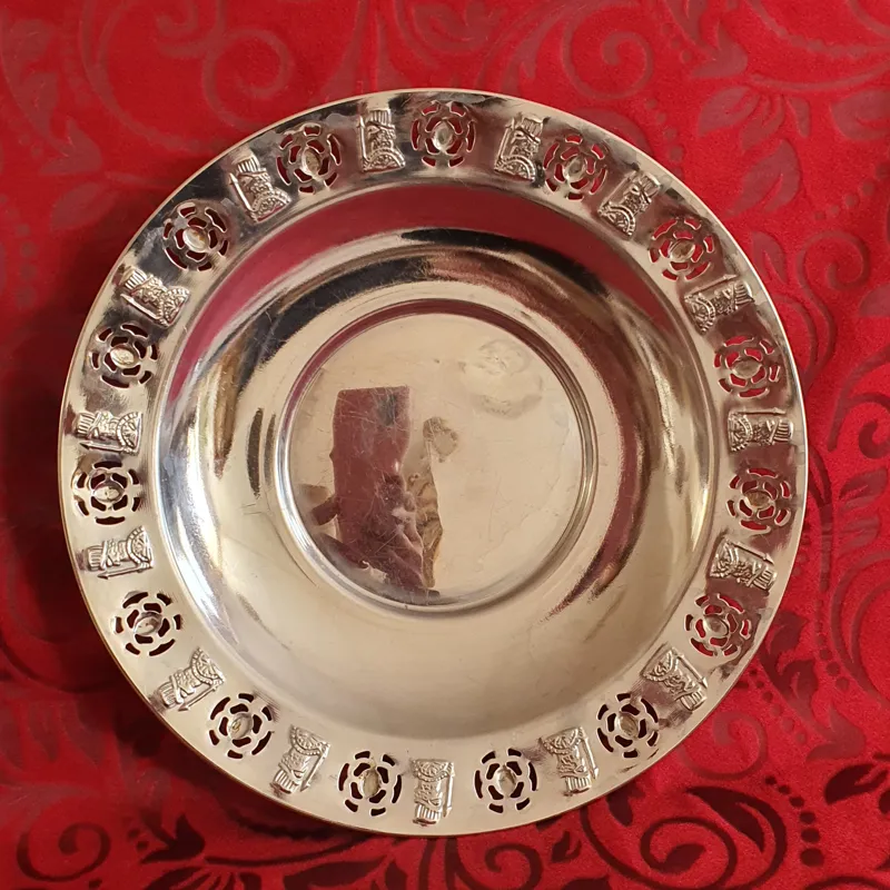 میوه خوری برنجی نقش دار پهلوی