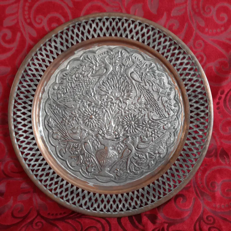 دیوارکوب مسی قلمزنی دستی پهلوی