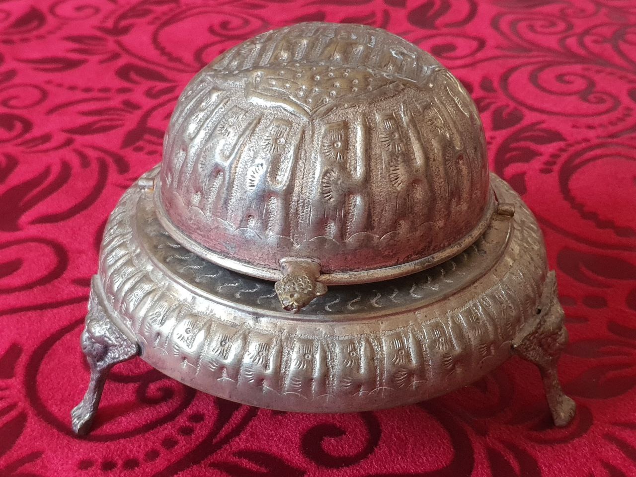 خاویار خوری برنجی قلم دستی پهلوی