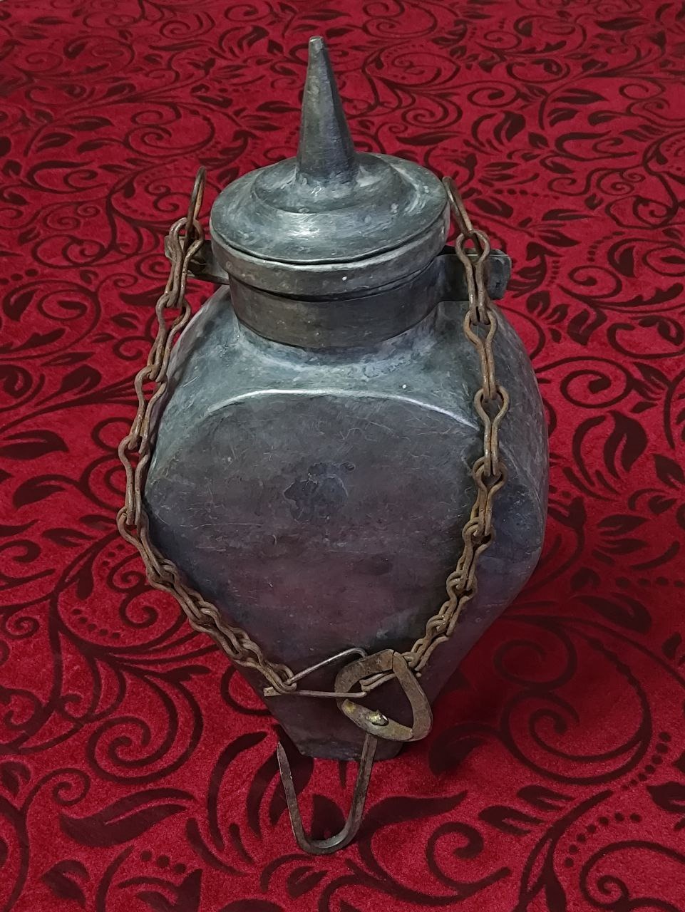 دبه روغن مسی قاجاری