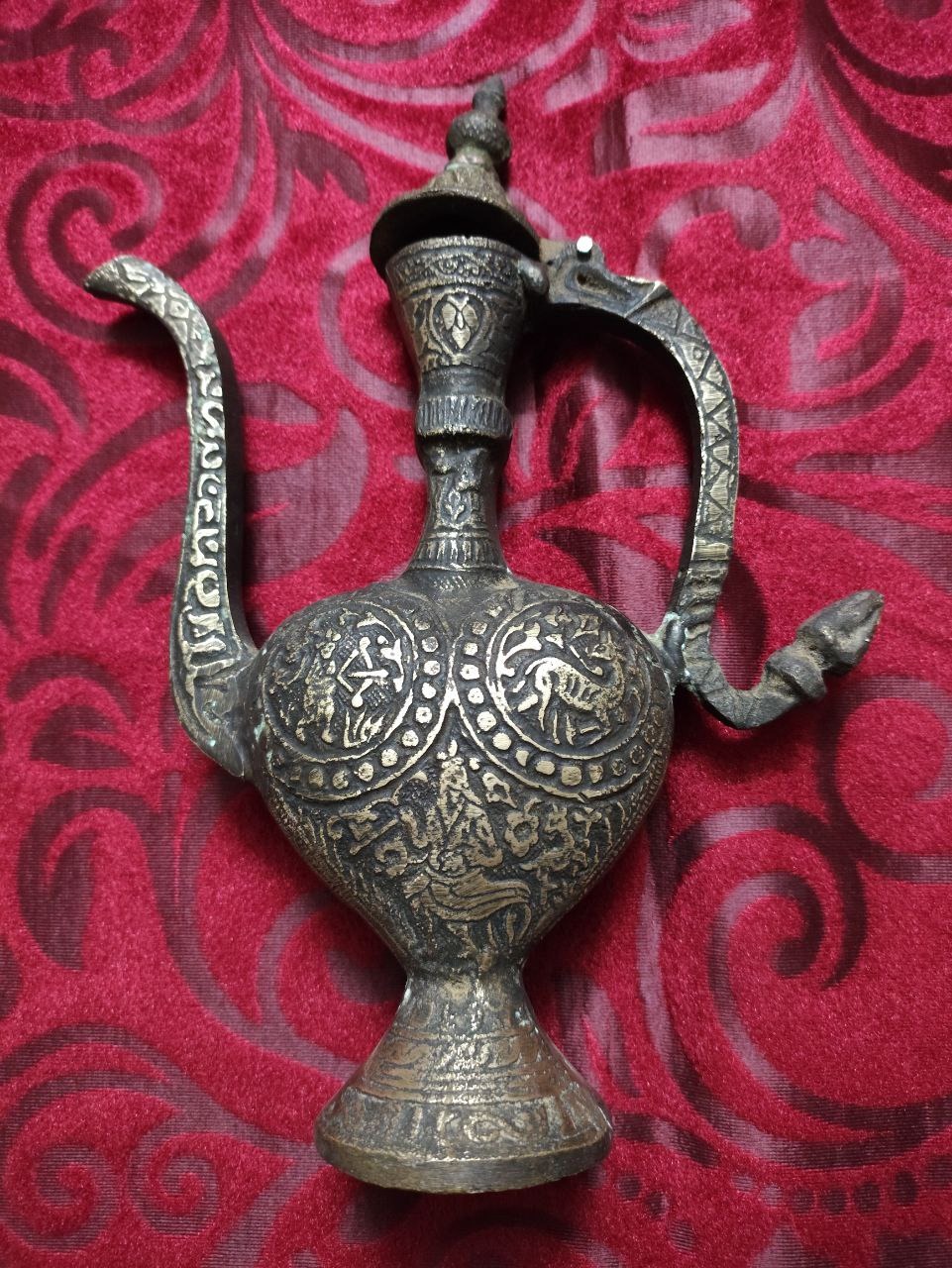 گلاب پاش برنجی نقش دار پهلوی