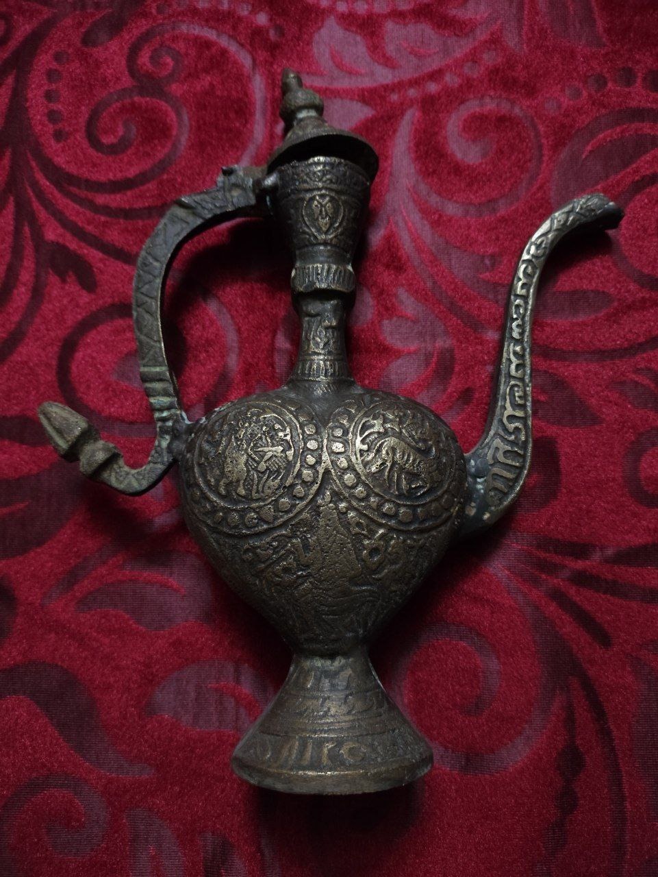 گلاب پاش برنجی نقش دار پهلوی