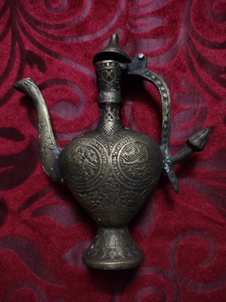 گلاب پاش برنجی نقش دار پهلوی