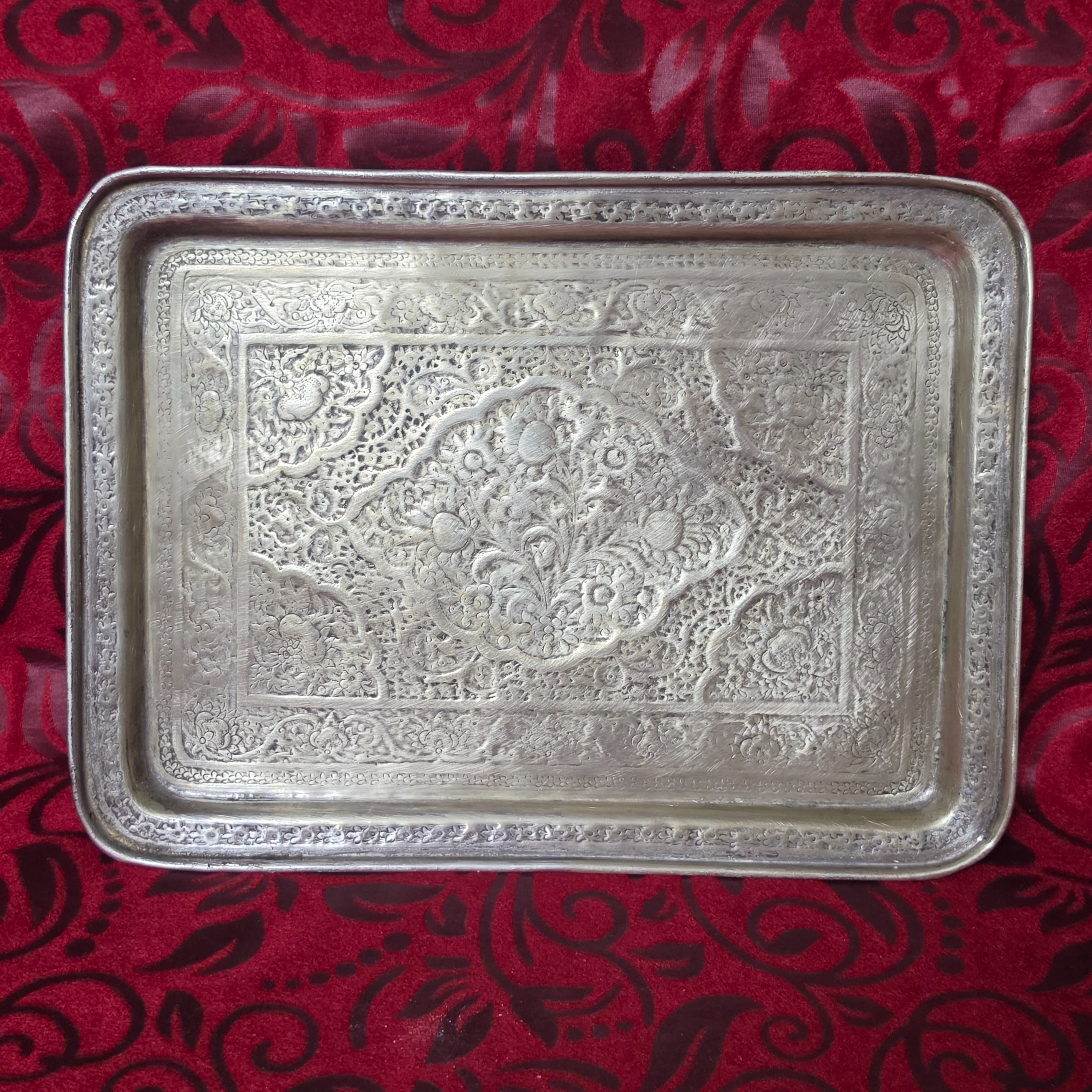 سینی ورشو قلمزنی دستی پهلوی
