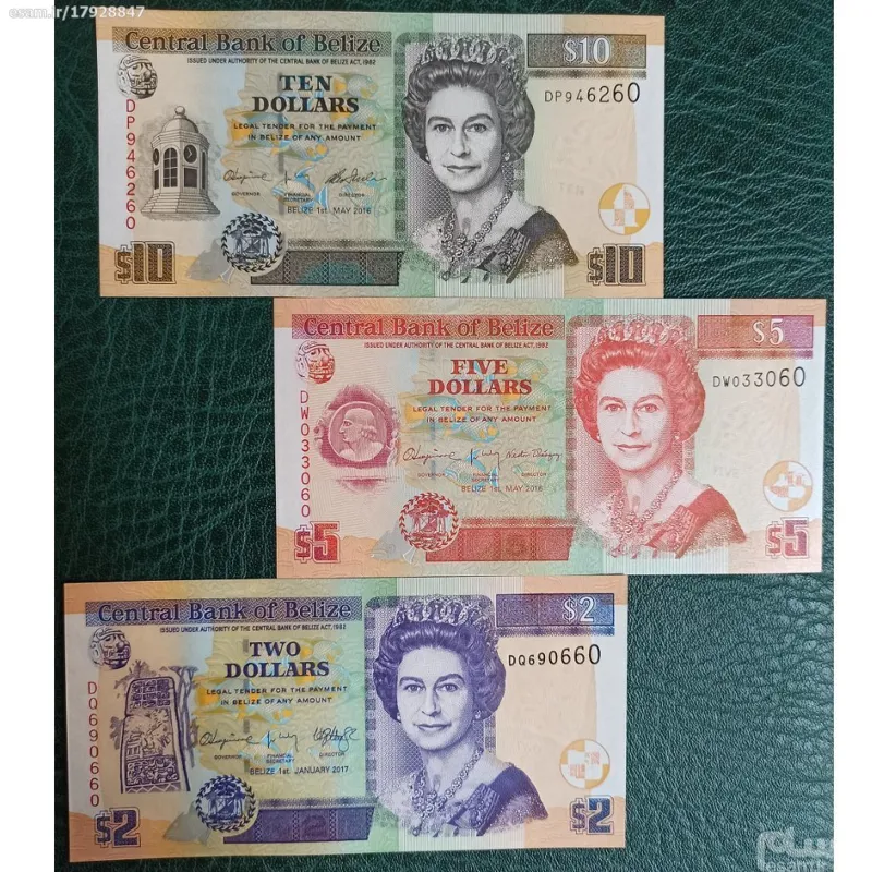 ست اسکناس های بلیز تک  بانکی