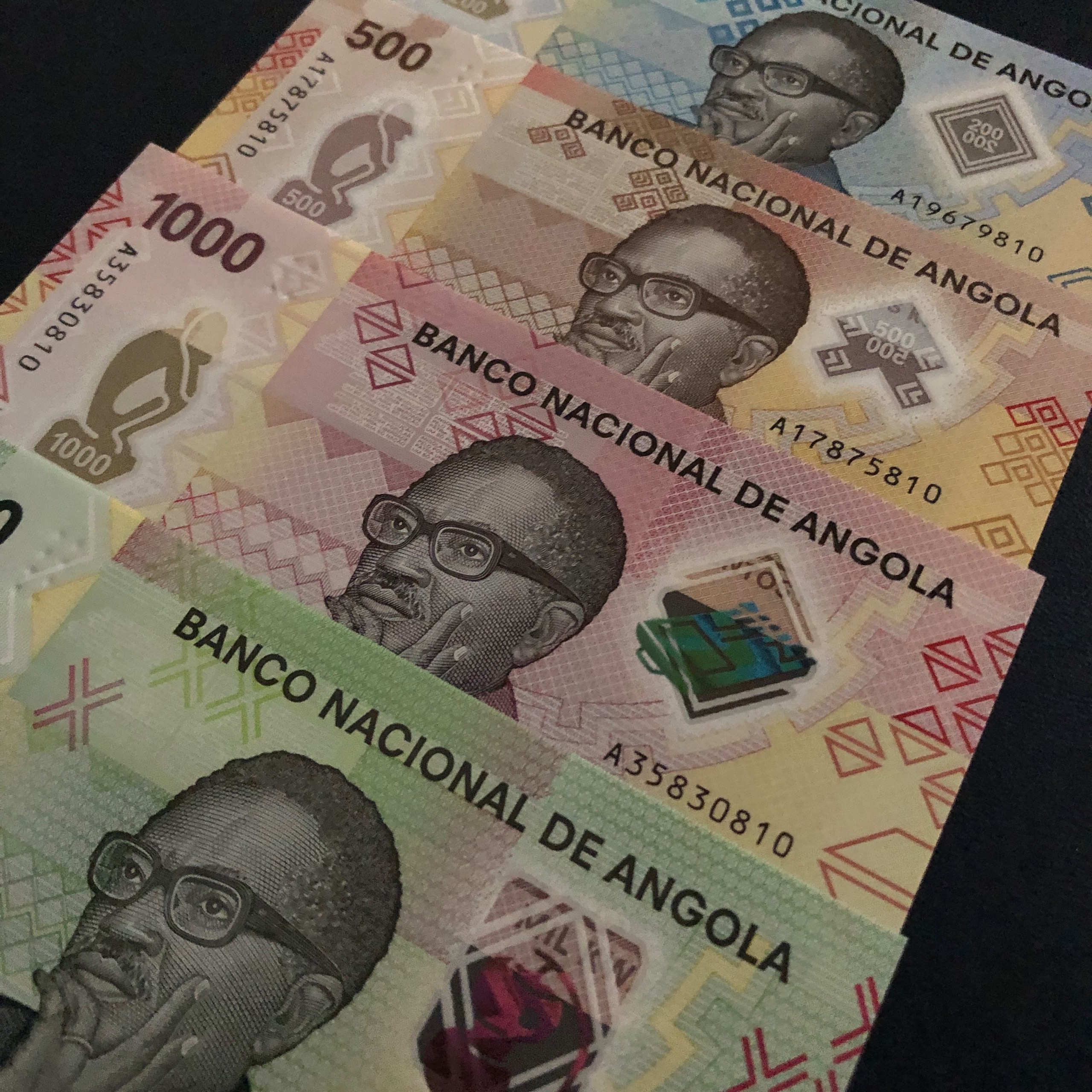 ست بانکی اسکناس کوانزا آنگولا 2020 شماره متفاوت
