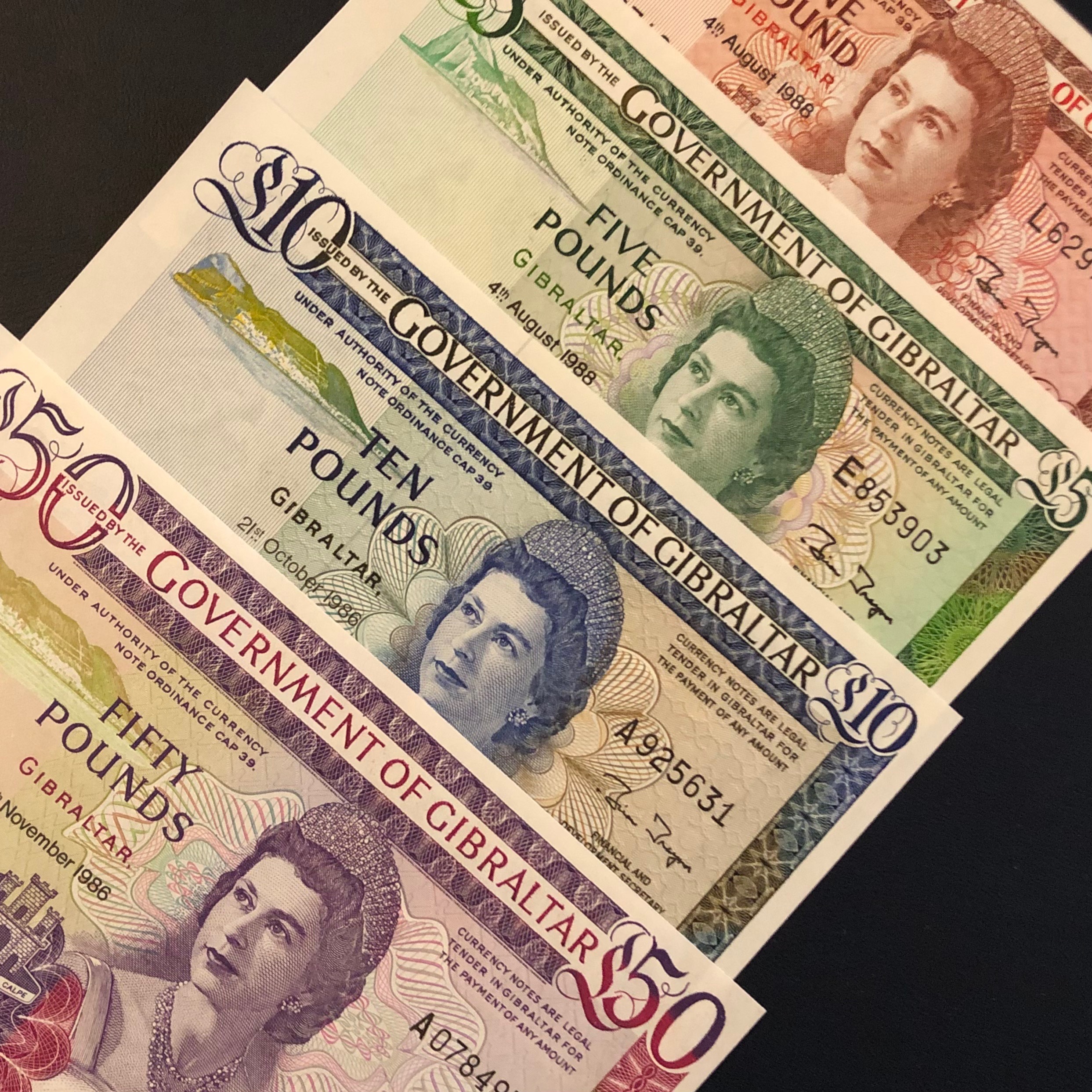 ست بانکی چهار برگ جبل الطارق 1988-1986