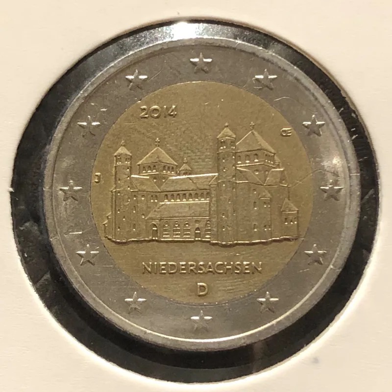 سکه 2 یورو آلمان 2014 ایالت نیدِرزاکْسِن