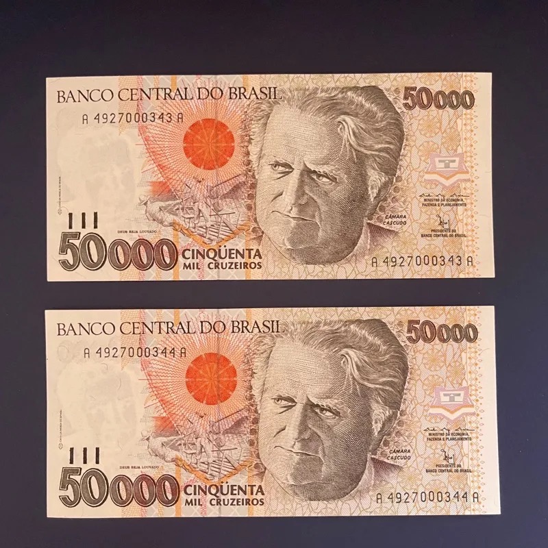 اسکناس جفت 50000 کروزیرو برزیل کمیاب
