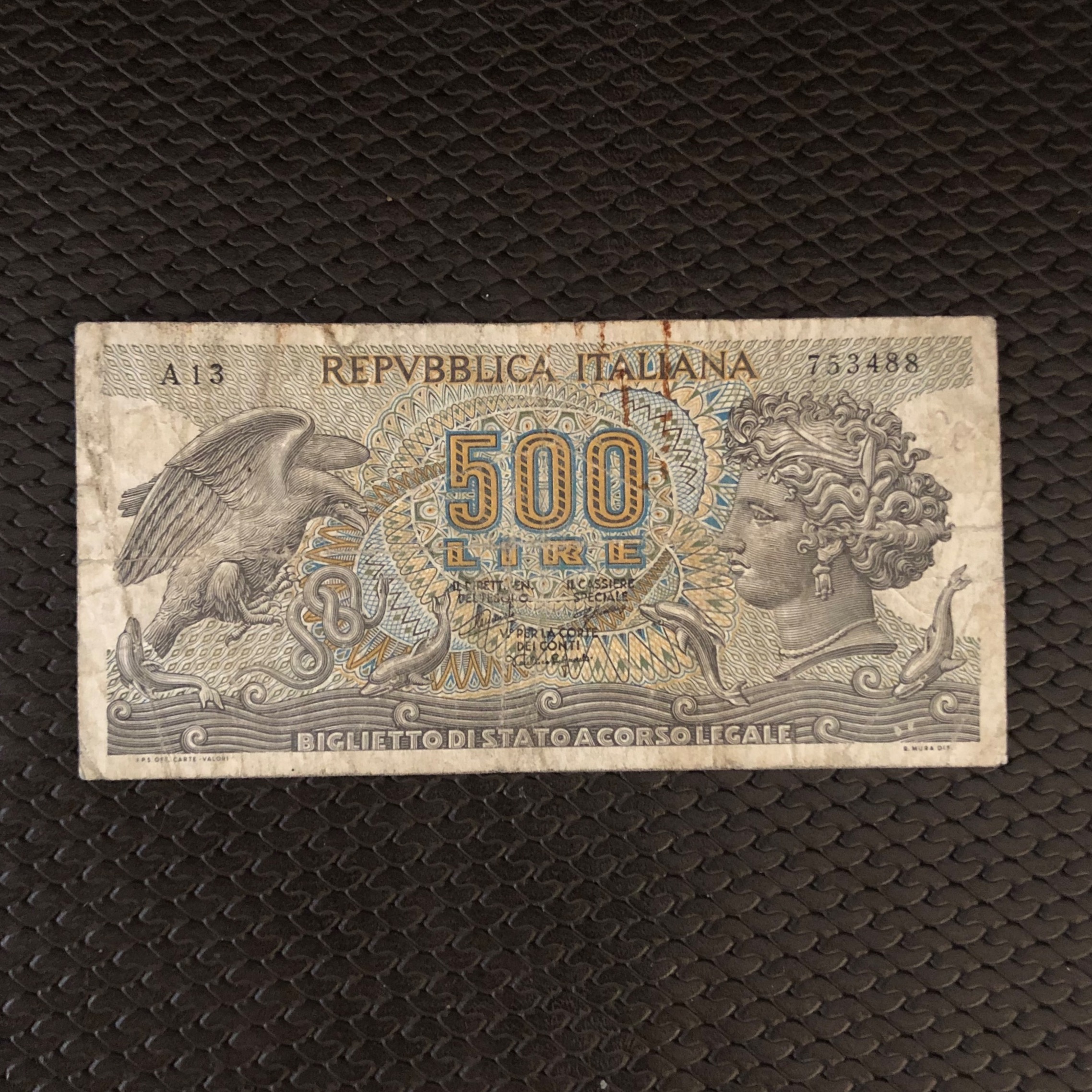 اسکناس تک 500 لیر ایتالیا کیفیت مطابق تصاویر