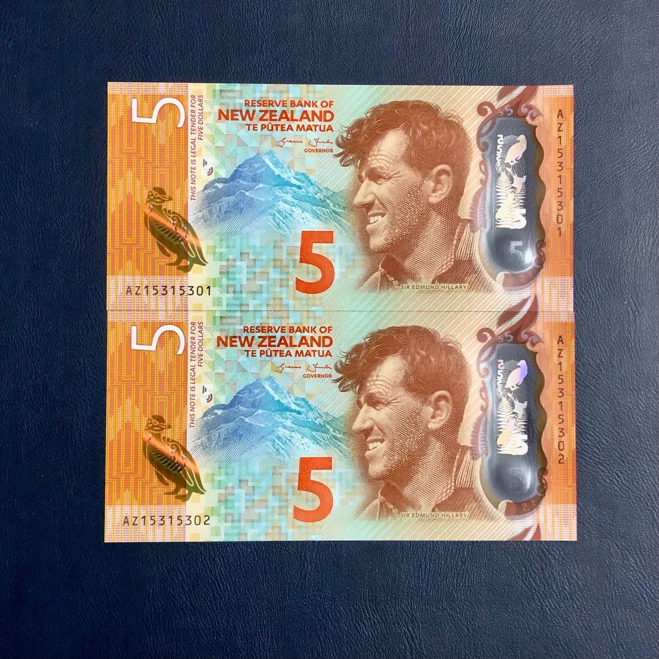 اسکناس جفت بانکی 5 دلار نیوزلند ( نیوزیلند )