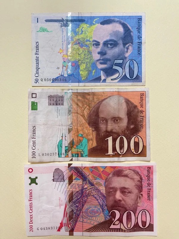 اسکناس 200,100,50 فرانک فرانسه 1996-1999