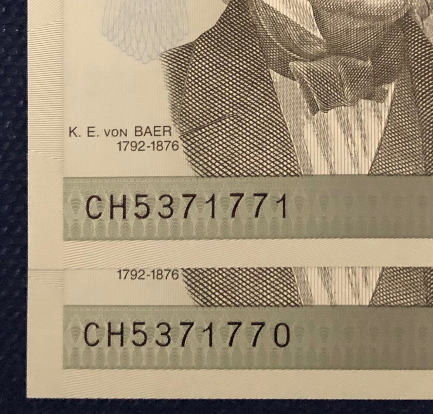 اسکناس جفت بانکی 2 کرون استونی شماره زیبا