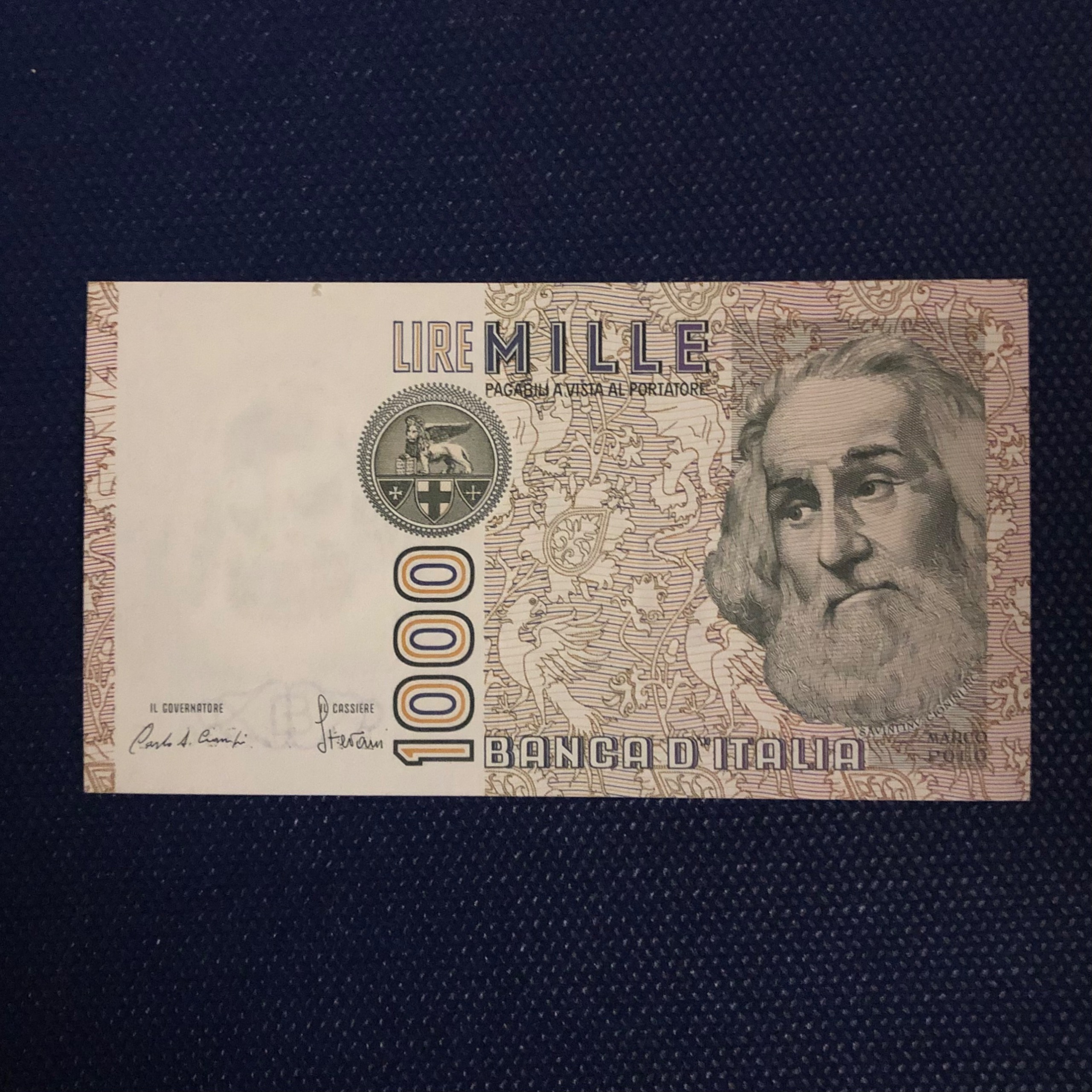 اسکناس تک 1000 لیر ایتالیا 1982