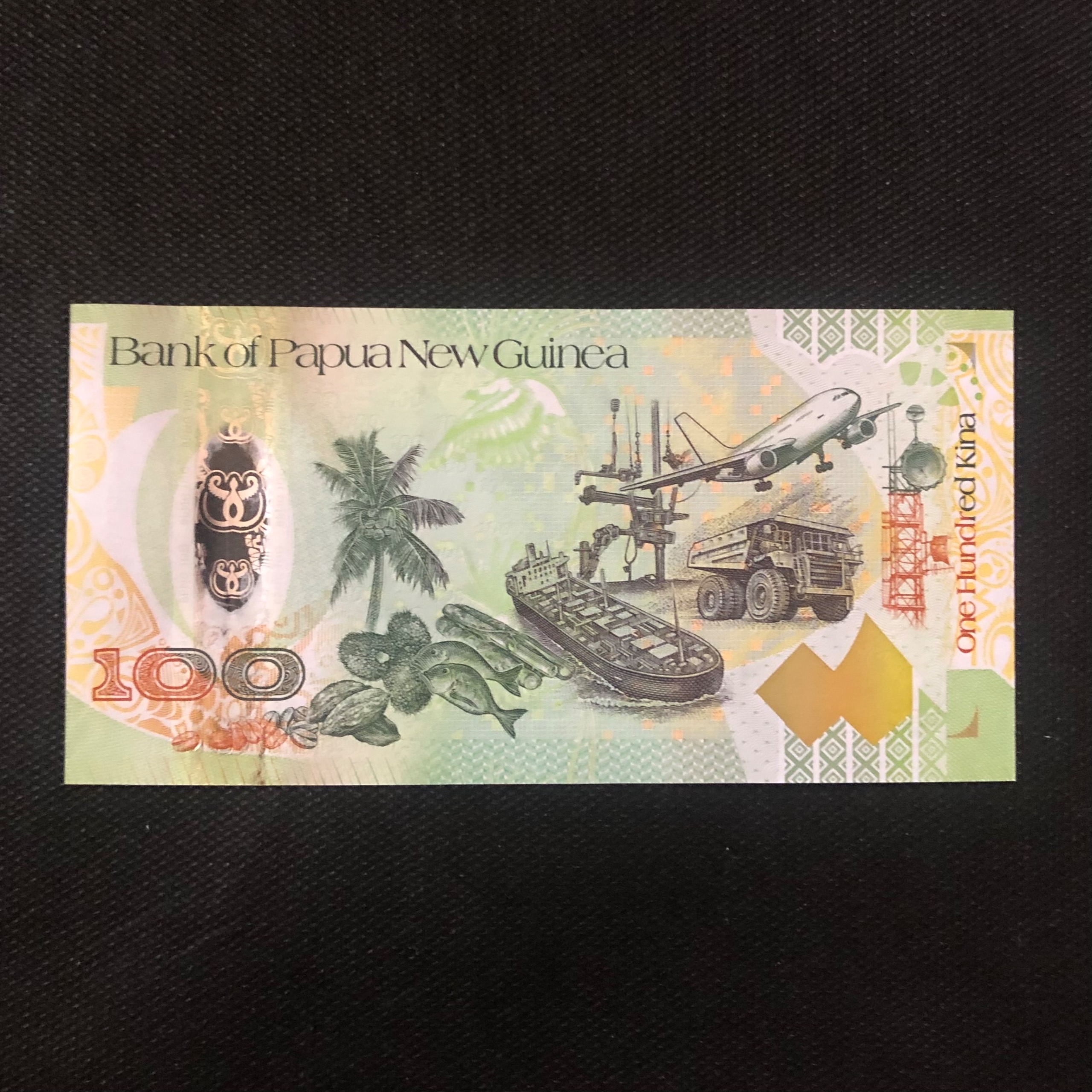 اسکناس تک بانکی100 کینا پاپوآ گینه نو شماره متفاوت