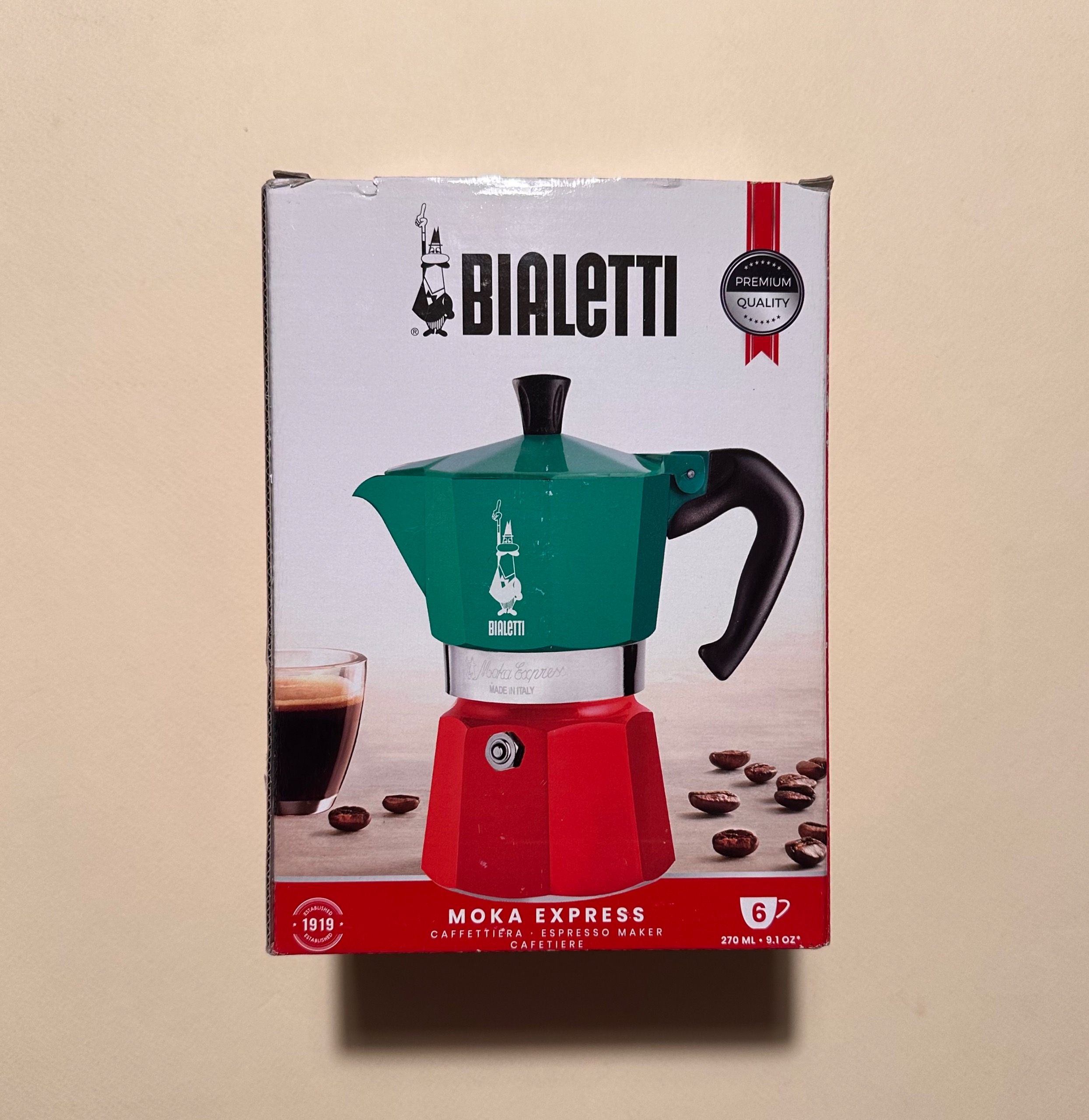 موکا اکسپرس بیالتی کلاسیک سه رنگ شش کاپ