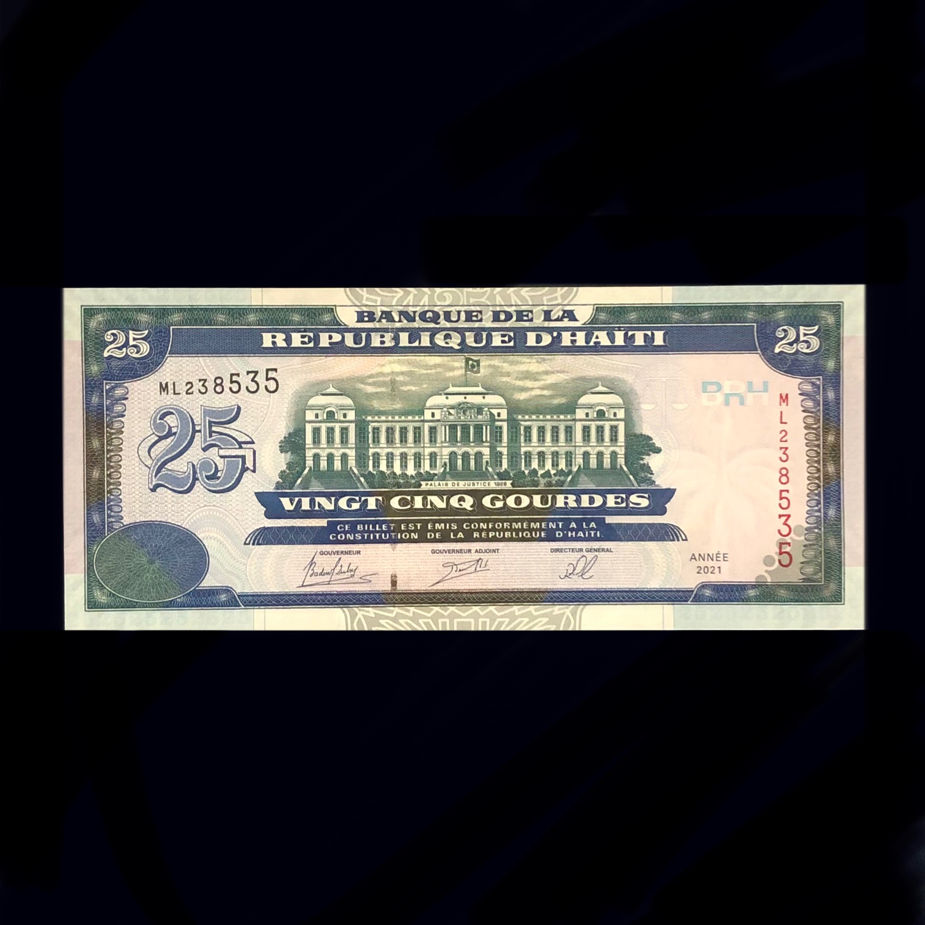اسکناس تک بانکی 25 گورد هائیتی شماره متفاوت
