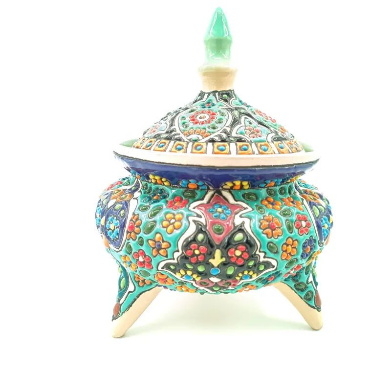 قندان میناکاری سفالی