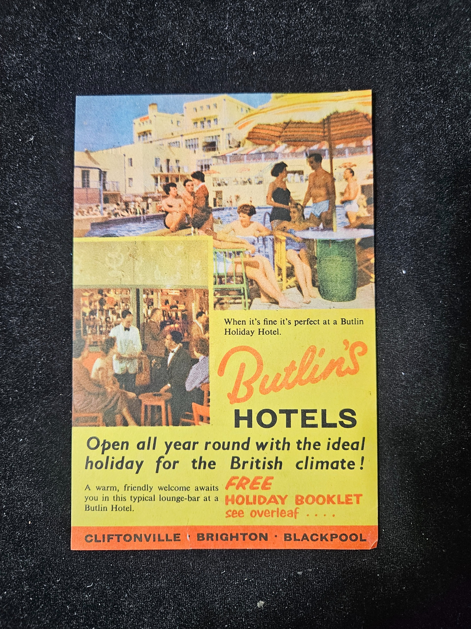 برگ تبلیغ هتل بوتلین انگلیس دهه 30