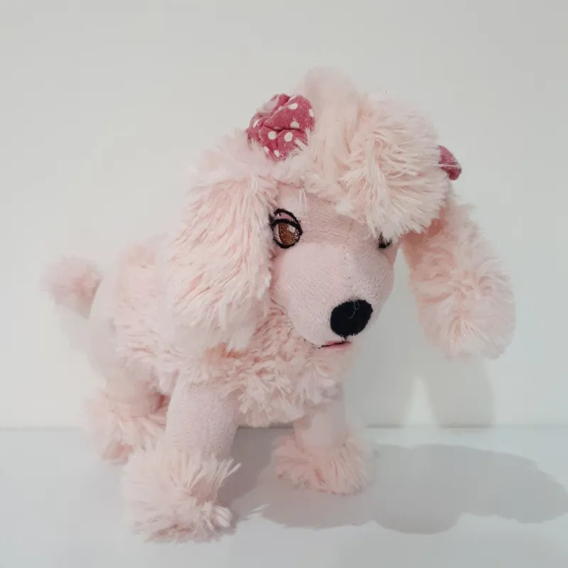 عروسک سگ صورتی