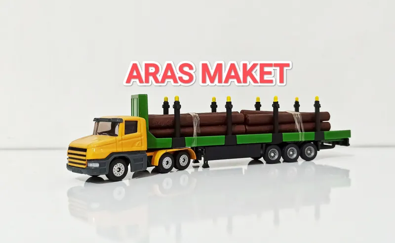 ماکت تریلی کفی حمل الوار برند سیکو آلمان SIKU