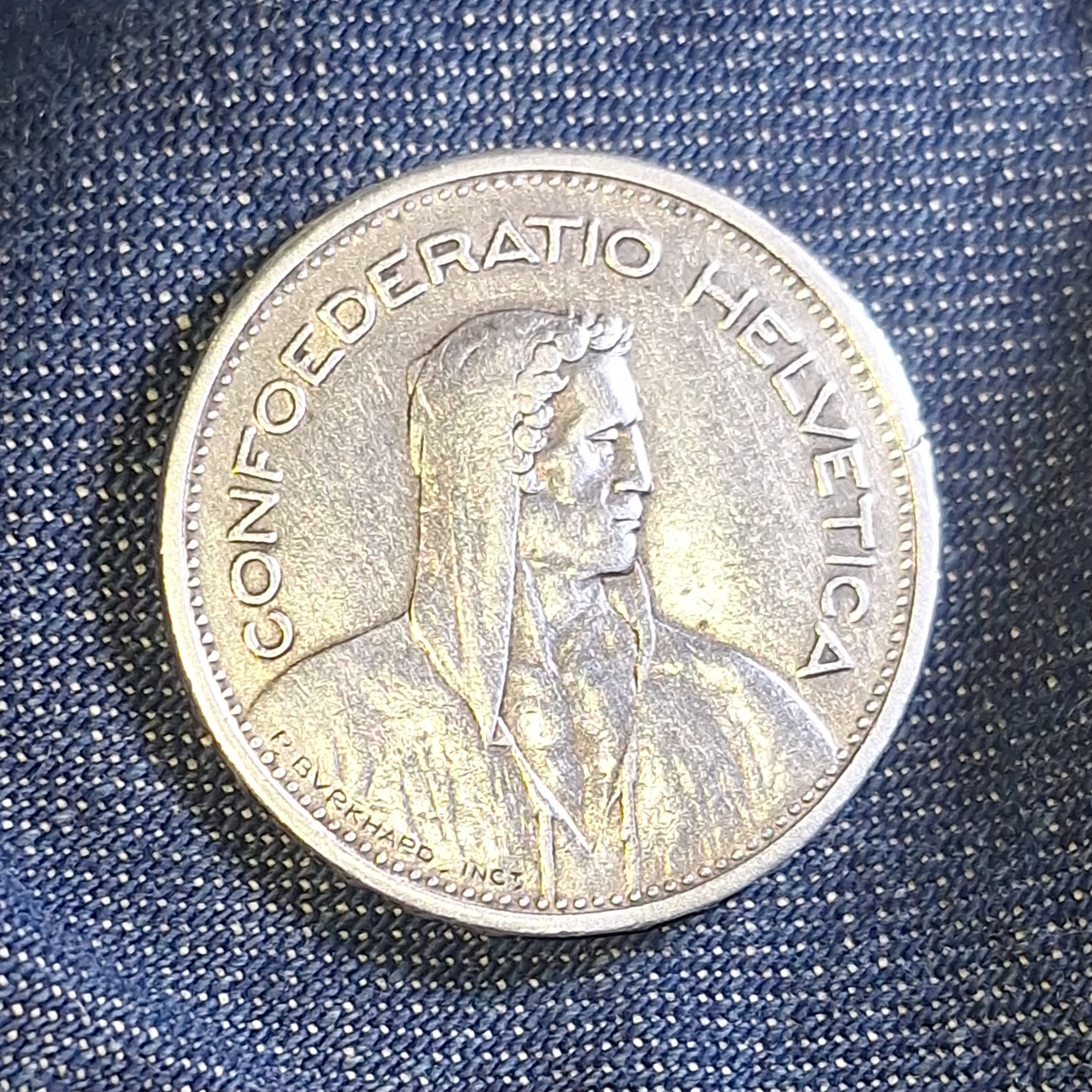 سکه فرانک نقره قدیمی سوئیس