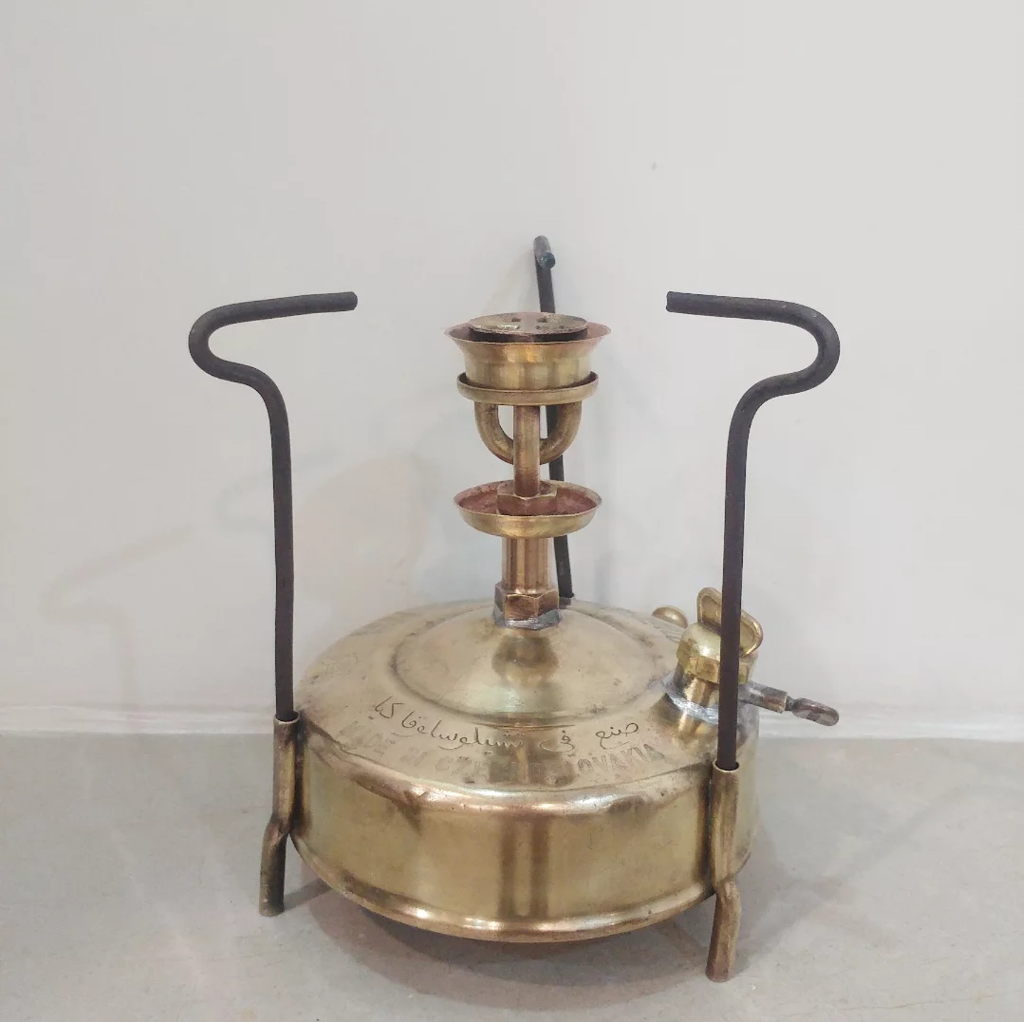 چراغ خوراک پزی برنجی چکسلواکی