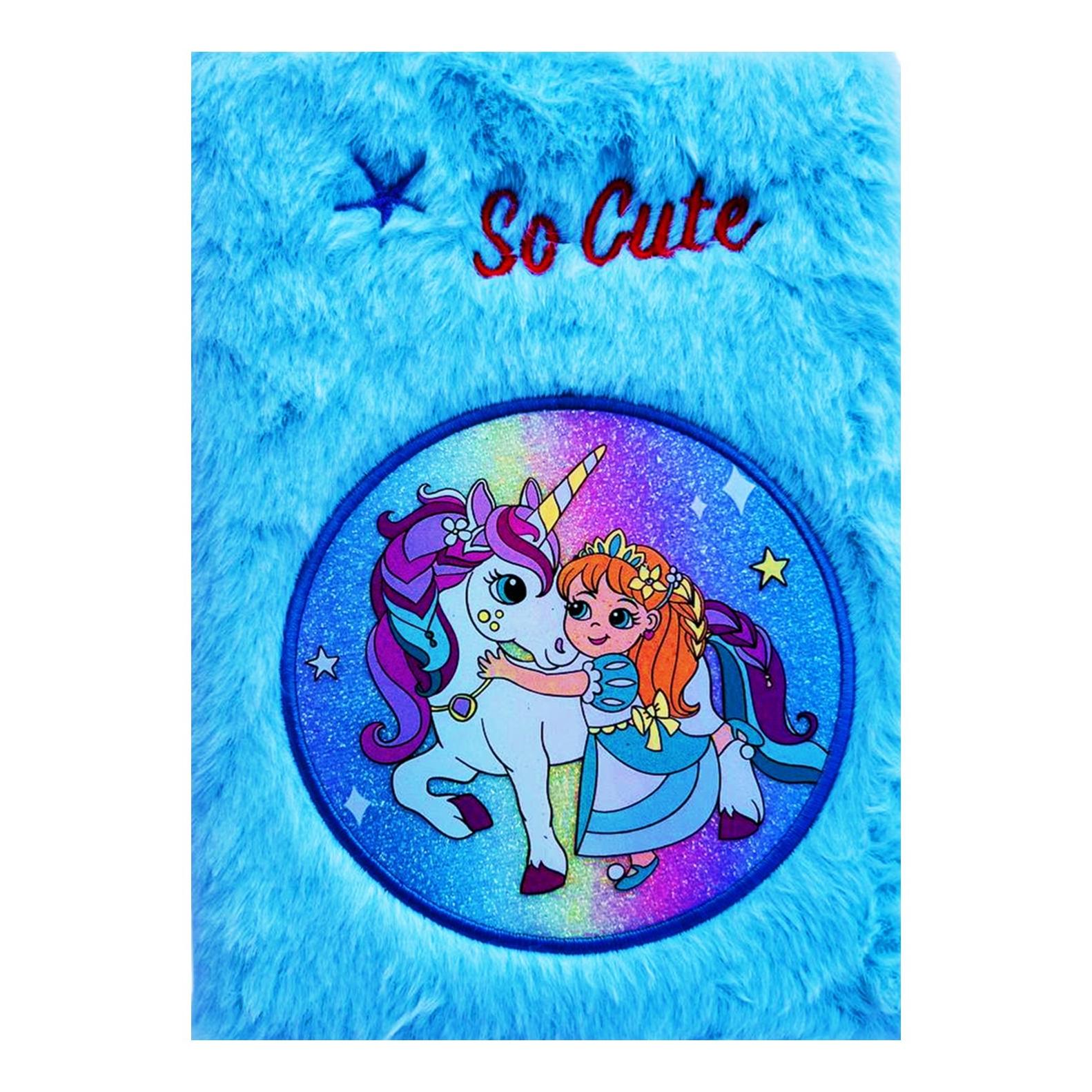 دفتر خاطرات خزدار پولیشی یونیکورن آبی