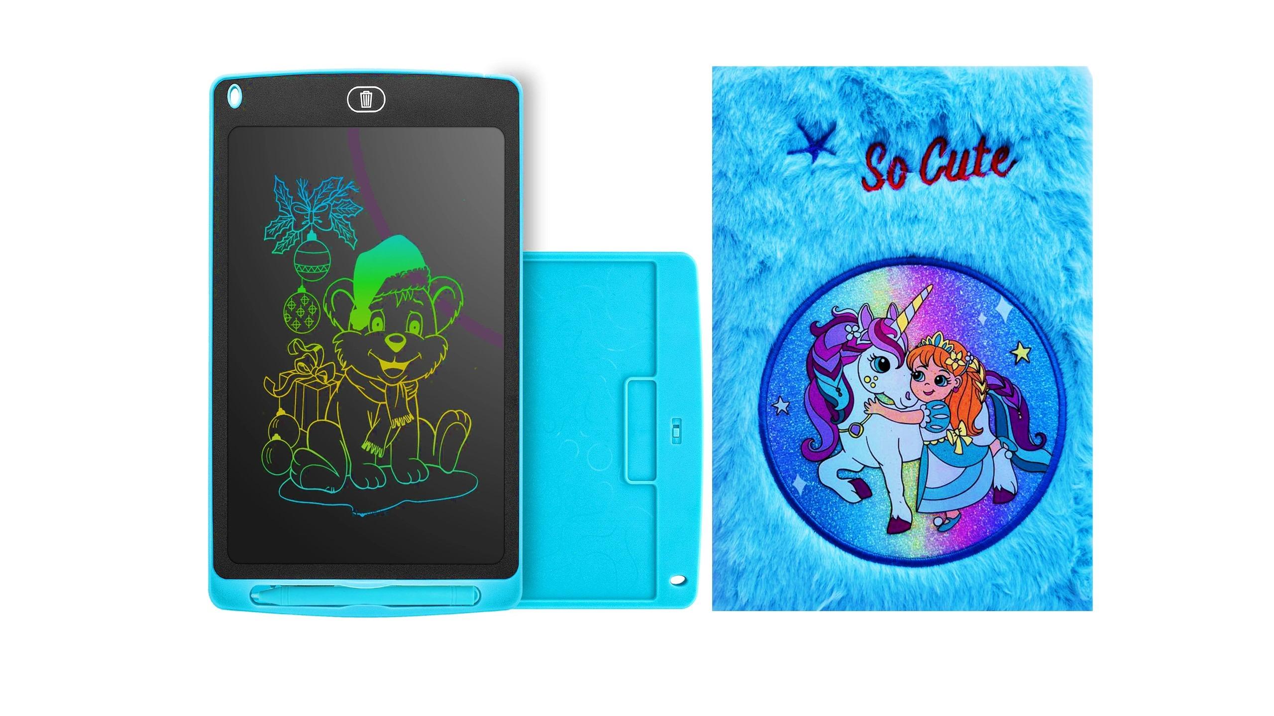 دفتر خزدار پولیشی یونیکورن وتبلت نقاشی کاغذدیجیتال