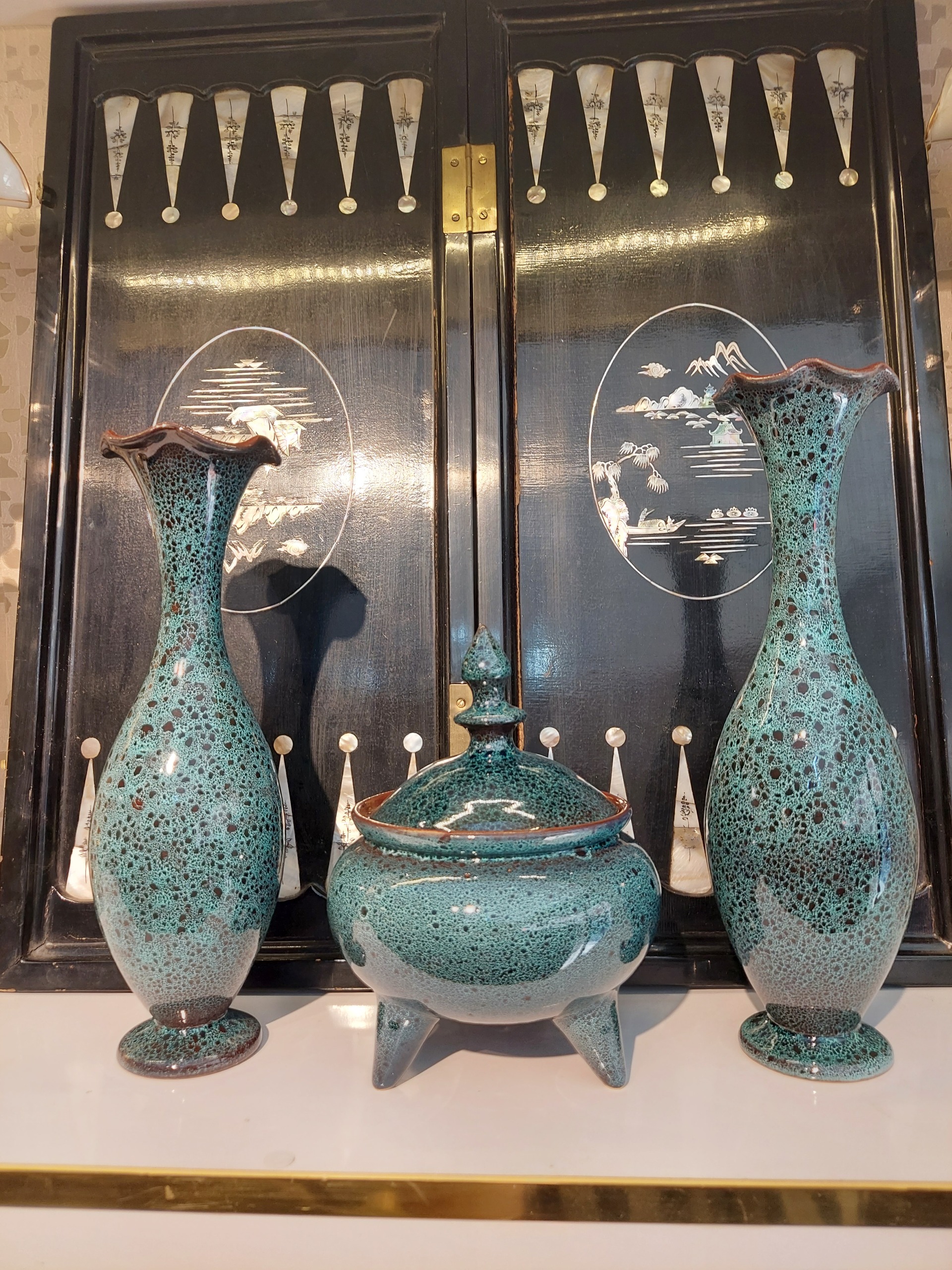 ست گلدان و شکلات خوری سرامیکی درجه یک