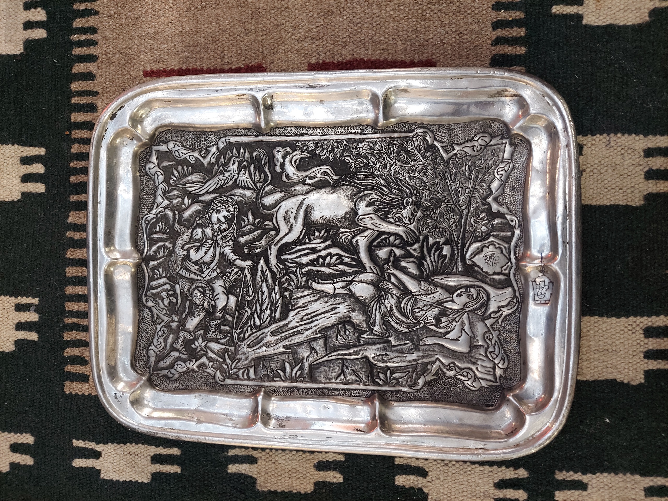 سینی مسی قلمزنی بسیار زیبا و خاص