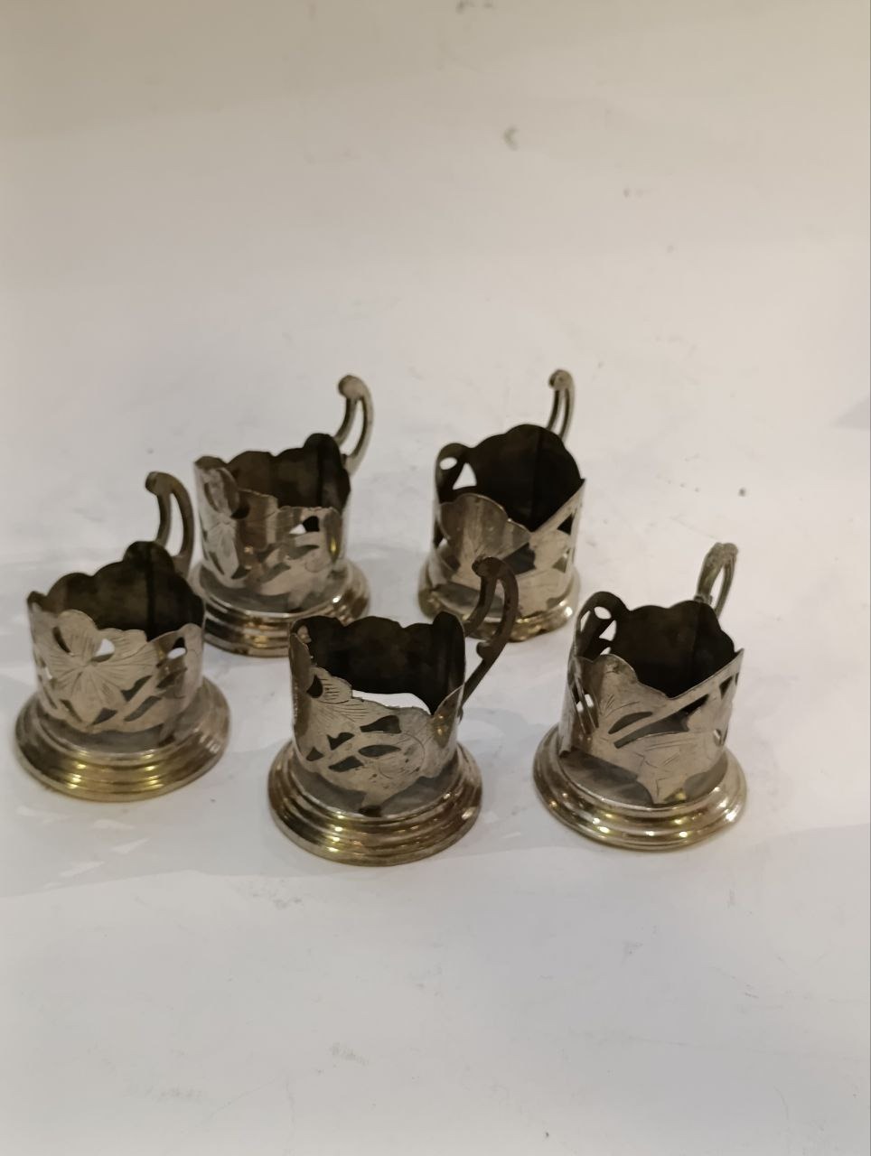 ست انگاره ورشو کهنه قلمزنی مهردار5عدد باهم