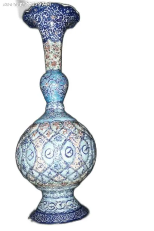 گلدان مینا کاری نقاشی اثر استاد نصیری همراه باکس