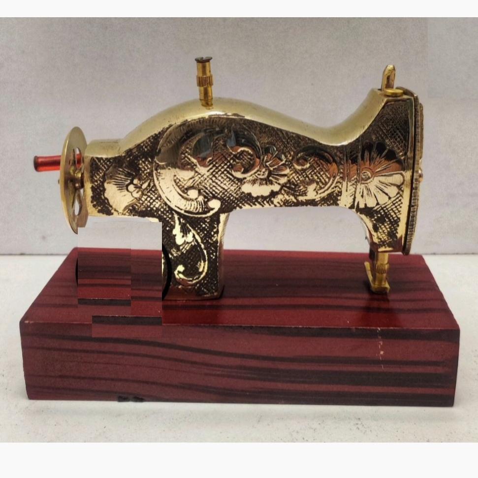 چرخ خیاطی برنجی هندی متحرک تزیینی دکوری بسیار زیبا
