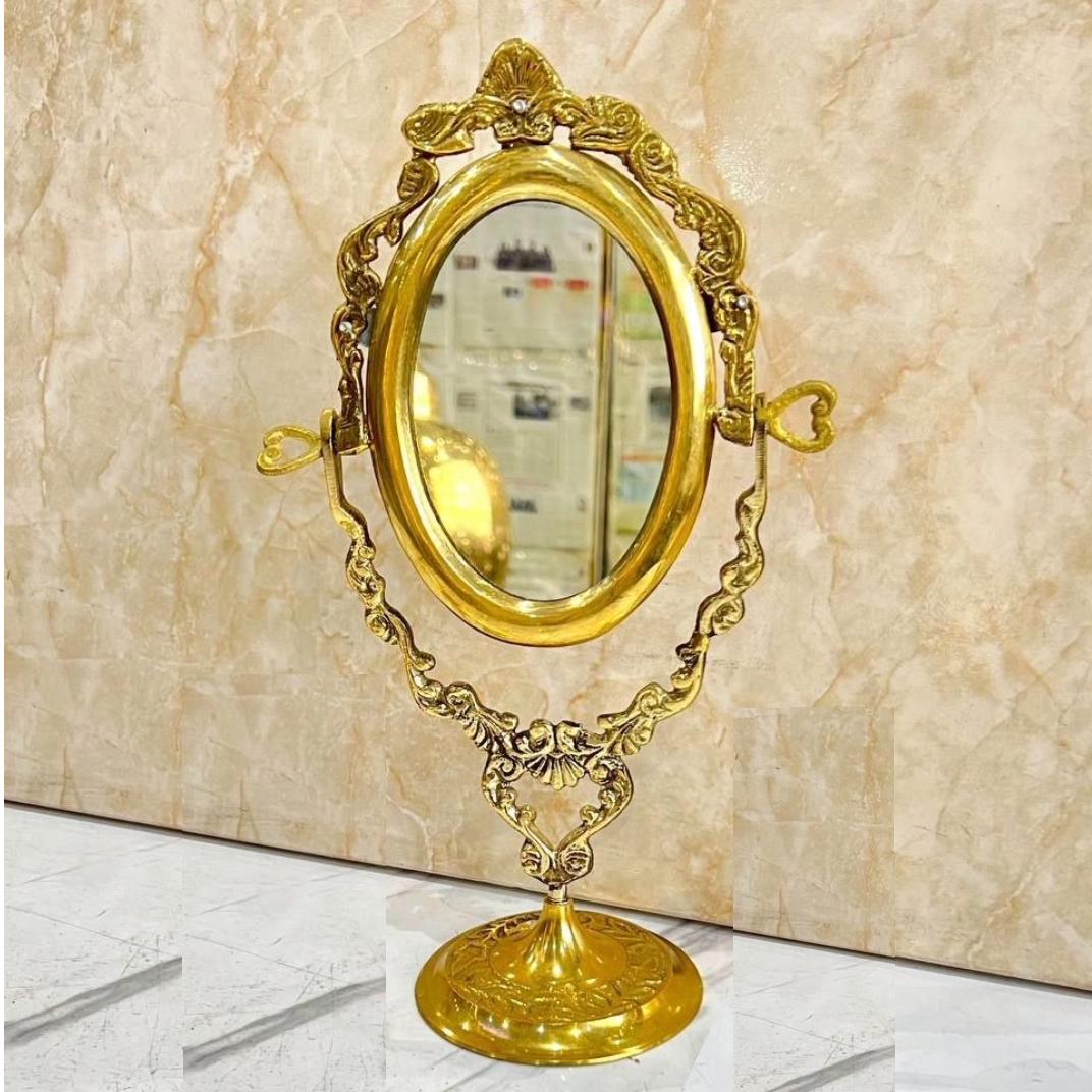 آینه برنجی هندی آینه بیضی برنجی هندی