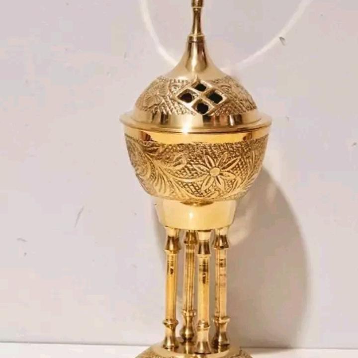 اسپند دود کن برنجی هندی مدل زغالی پایه دار