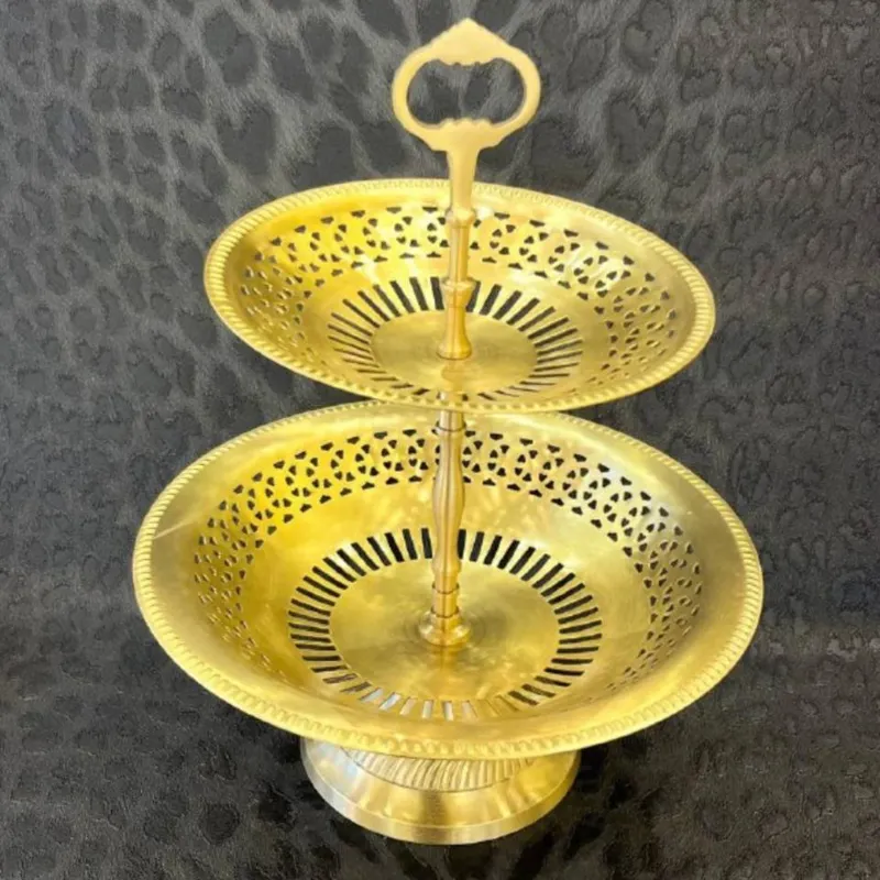 شیرینی خوری برنجی هندی مدل آنتیک و مشبک
