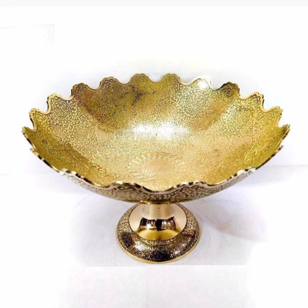 میوه خوری برنجی هندی قطر 33 سانت میوه خوری برنزی