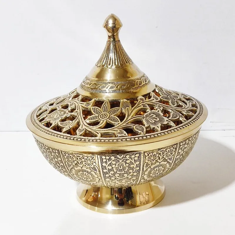 شکلات خوری و آجیل خوری برنجی هندی بزرگ قطر 19