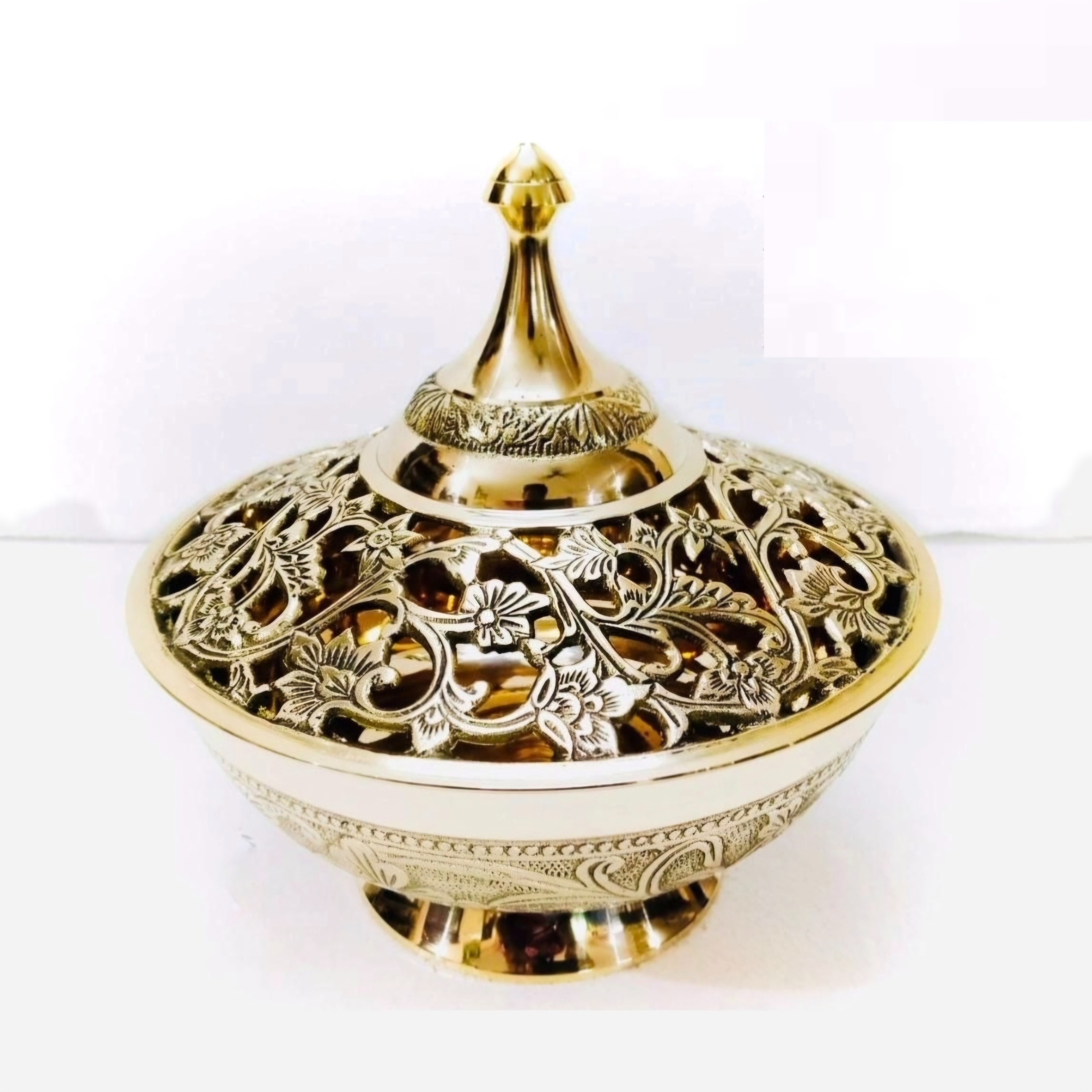 شکلات خوری برنجی هندی آجیل خوری برنجی سایز بزرگ