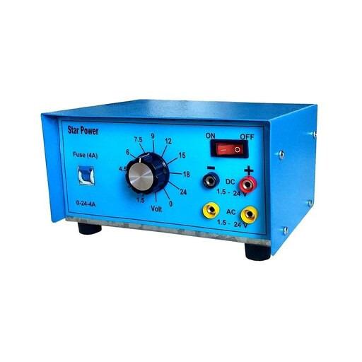 منبع تغذیه الکتریکی 0-24 سلکتوری 4 آمپر AC-DC