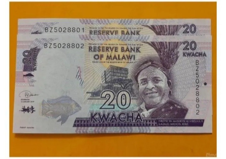 جفت اسکناس 20 کواچا مالاوی(کد14)