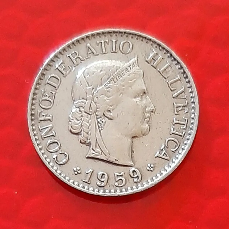 سکه 10 راپن سوئیس 1959 (کد054)