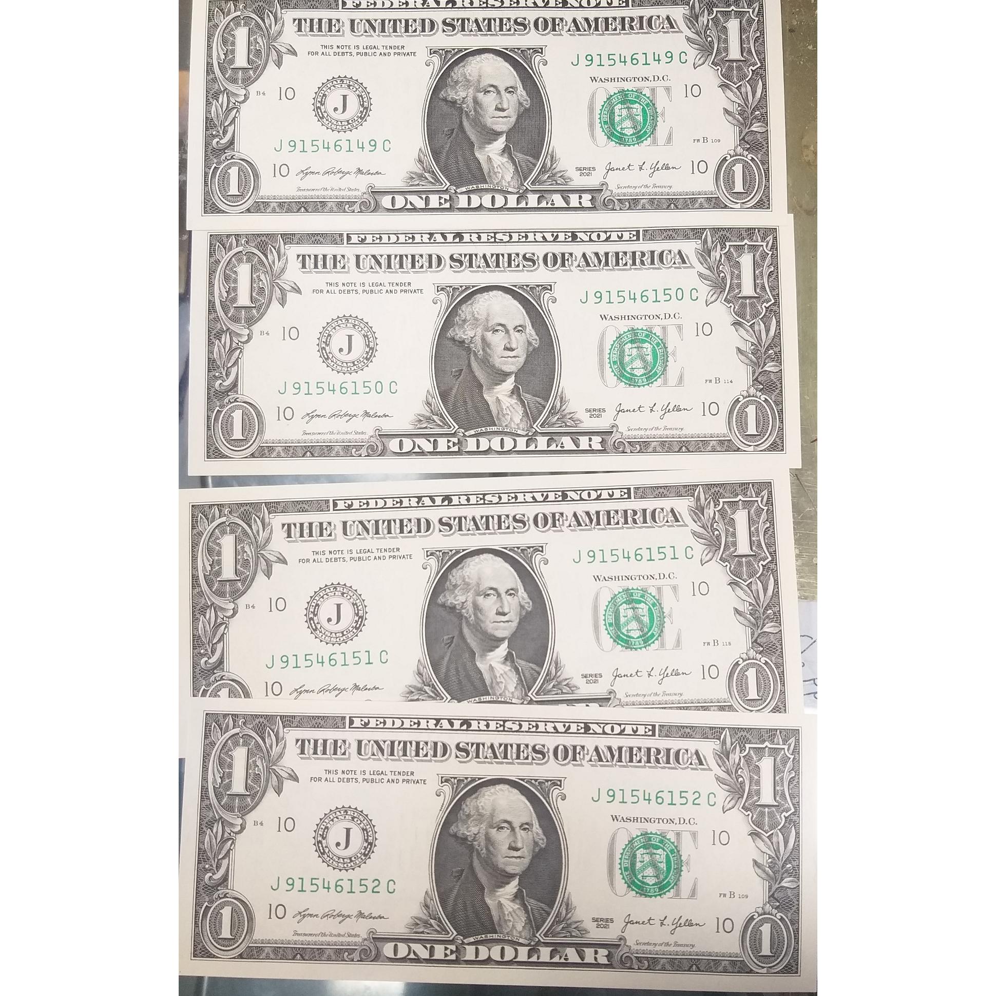 ست چهارتای دلار مهر سبز