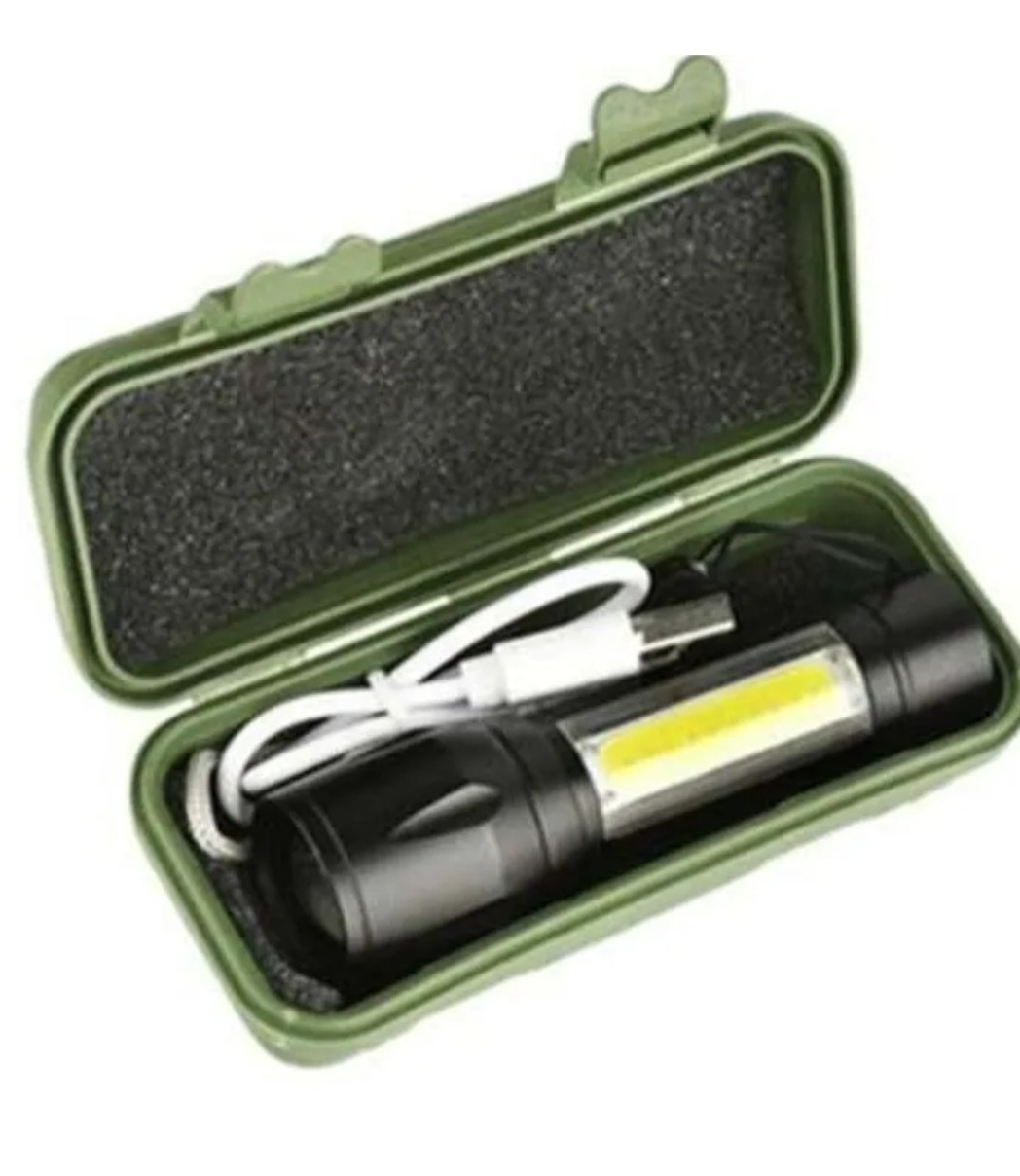 چراغ قوه شارژی جیبی بدنه فلزی ( با کیفیت و پرنور)