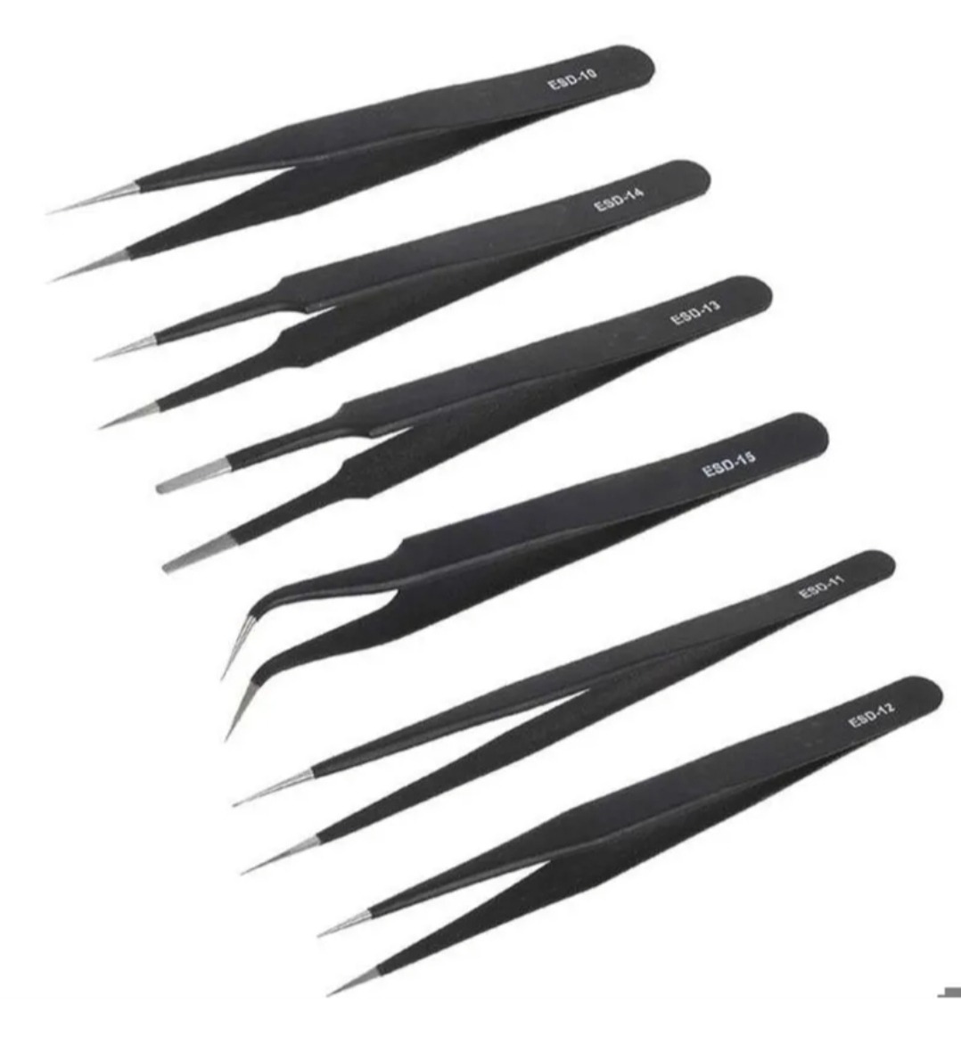 مجموعه پنس ظریفکاری در 6 شکل متفاوت